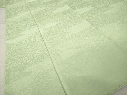 平和屋着物●上質な色無地　切嵌地紋　柳茶色　正絹　逸品　AABL0927ck