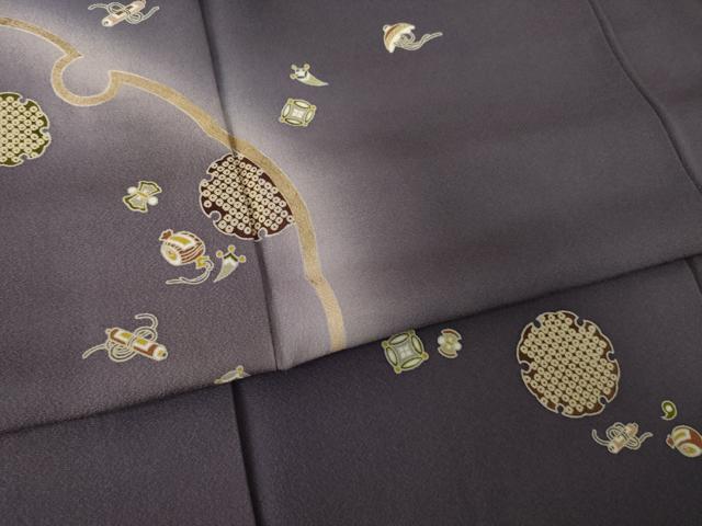 平和屋着物●訪問着　雪輪宝尽くし　暈し染め　正絹　逸品　AABL0930ck