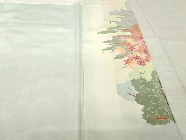 平和屋着物●豪華色留袖　友禅　風景文　正絹　逸品　未使用　AABL0932ck