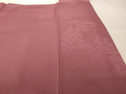 平和屋着物●上質な色無地　浅蘇芳色　正絹　逸品　AABL0933ck