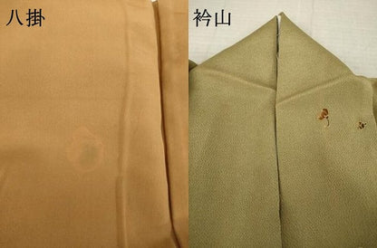 平和屋着物●訪問着　舞花文　金彩　鬼しぼ縮緬　正絹　逸品　AABL0940ck