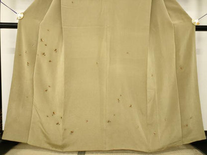 平和屋着物●訪問着　舞花文　金彩　鬼しぼ縮緬　正絹　逸品　AABL0940ck