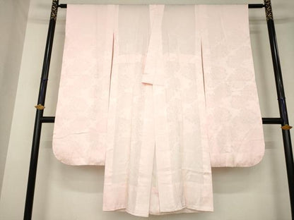 平和屋着物●振袖用長襦袢　無双仕立て　花丸地紋　虹色　正絹　逸品　AABL0941ck