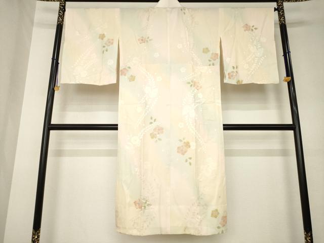 平和屋着物●長襦袢　無双仕立て　辻が花　暈し染め　正絹　逸品　AABL0942ck