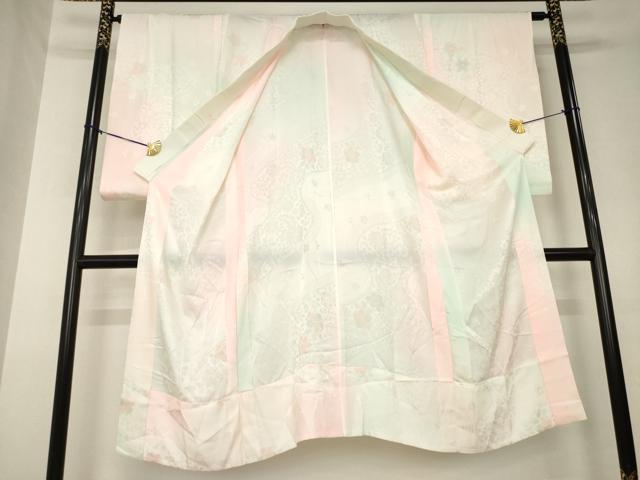 平和屋着物●長襦袢　無双仕立て　辻が花地紋　暈し染め　正絹　逸品　AABL0944ck