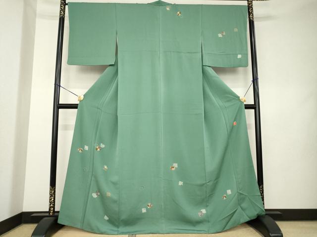 平和屋着物●ファッションデザイナー 花井幸子　訪問着　貝合わせ源氏香花文　金彩　正絹　逸品　AABL0946ck