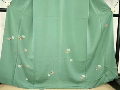 平和屋着物●ファッションデザイナー 花井幸子　訪問着　貝合わせ源氏香花文　金彩　正絹　逸品　AABL0946ck