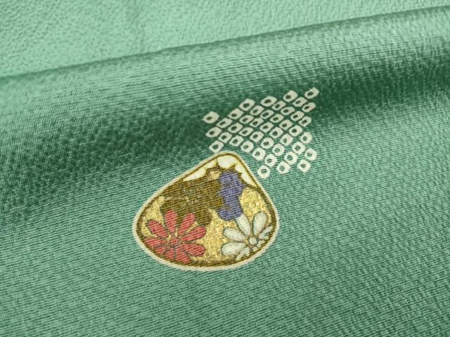 平和屋着物●ファッションデザイナー 花井幸子　訪問着　貝合わせ源氏香花文　金彩　正絹　逸品　AABL0946ck