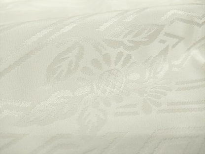平和屋着物●長襦袢　無双仕立て　紗綾形地紋　白色　正絹　逸品　AABL0952ck