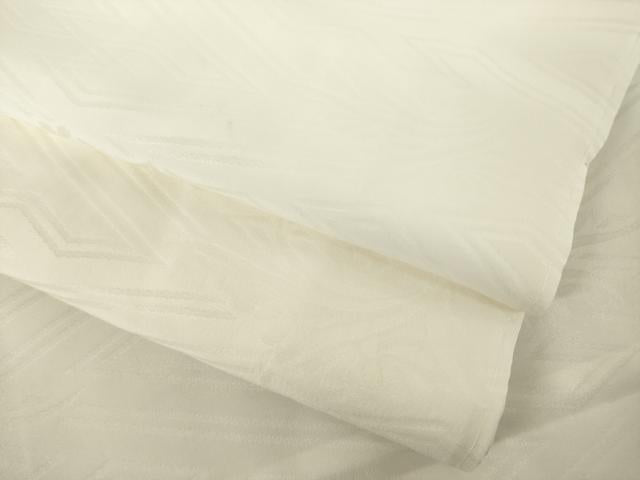 平和屋着物●長襦袢　無双仕立て　紗綾形地紋　白色　正絹　逸品　AABL0952ck
