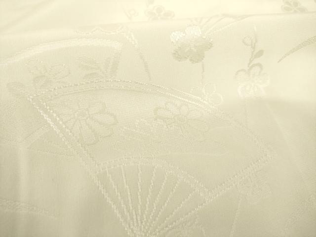 平和屋着物●振袖用長襦袢　無双仕立て　扇面花地紋　蒸栗色　正絹　逸品　AABL0953ck