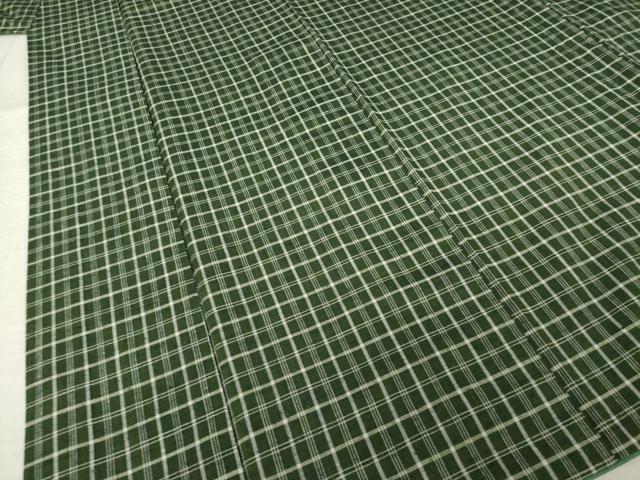 平和屋着物●上質な紬　格子　胴抜き仕立て　正絹　逸品　AABL0961ck