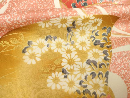 平和屋着物●豪華振袖　駒刺繍　地紙花文　金彩　やまと誂製　正絹　逸品　AABL0964ck