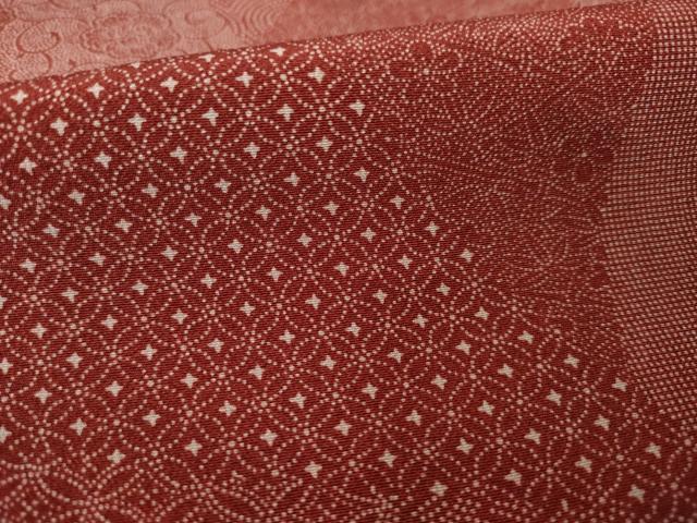 平和屋着物●寺山存男　江戸小紋　割付き花文　正絹　逸品　AABL0973ck