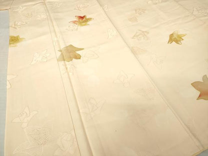 平和屋着物●上質な小紋　地紋起こし　舞花文　正絹　逸品　AABL0984ck