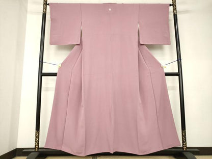 平和屋着物●上質な色無地　鴇浅葱色　正絹　逸品　AABL0985ck