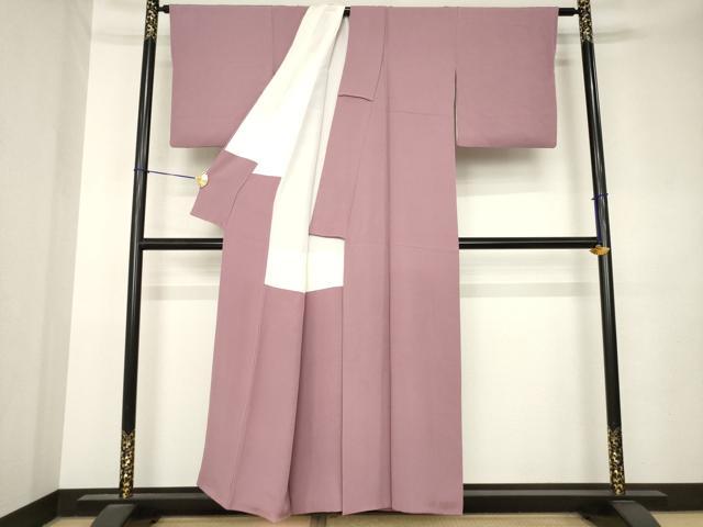 平和屋着物●上質な色無地　鴇浅葱色　正絹　逸品　AABL0985ck