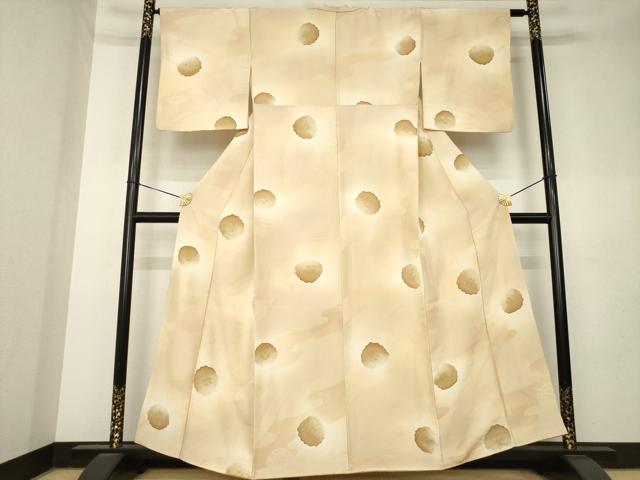 平和屋着物●上質な小紋　正倉院花文　地紋起こし　正絹　逸品　AABL0986ck