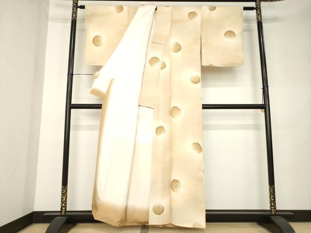 平和屋着物●上質な小紋　正倉院花文　地紋起こし　正絹　逸品　AABL0986ck