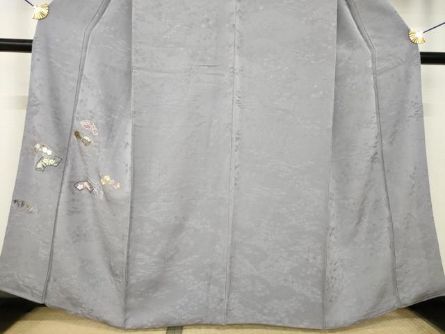 平和屋着物●豪華色留袖　総刺繍　駒刺繍　地紙花文　金銀糸　正絹　逸品　AABL0988ck