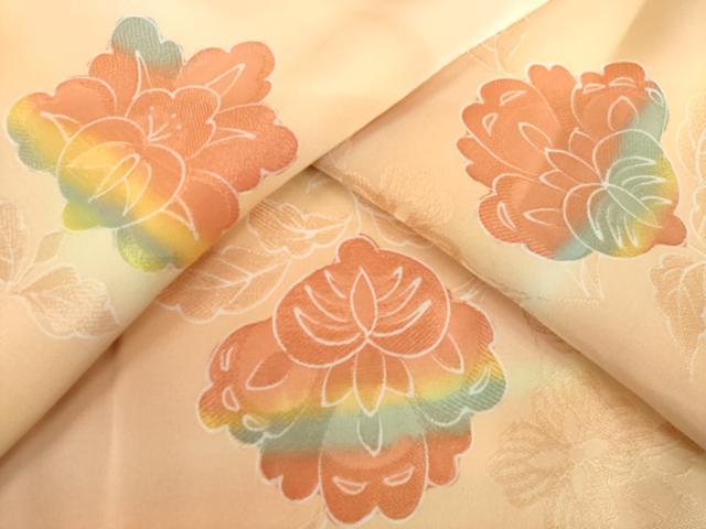 平和屋着物●上質な小紋　地紋起こし　舞花文　暈し染め　正絹　逸品　AABL0990ck