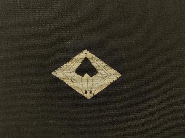 平和屋本店●アンティーク　大正ロマン　黒留袖　刺繍　飛鶴文　両褄　金糸　正絹　逸品　AABL0998ck