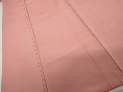 平和屋着物●上質な色無地　紅梅色　正絹　逸品　AABL1003cs