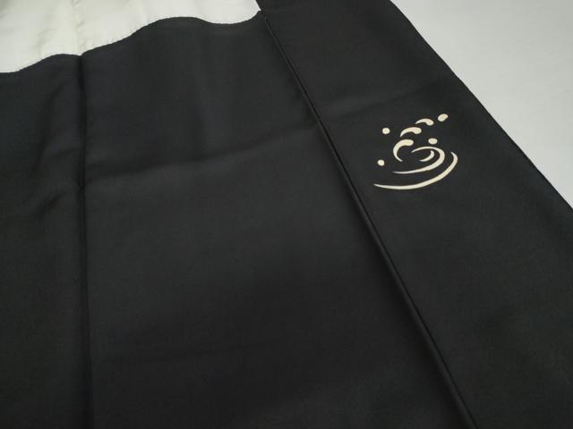 平和屋着物●訪問着　立波文　黒地　金彩　正絹　逸品　AABL1018cs