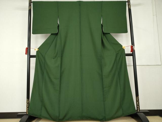 平和屋着物●上質な色無地　散らし地紋　天鵞絨色　正絹　逸品　AABL1026cs