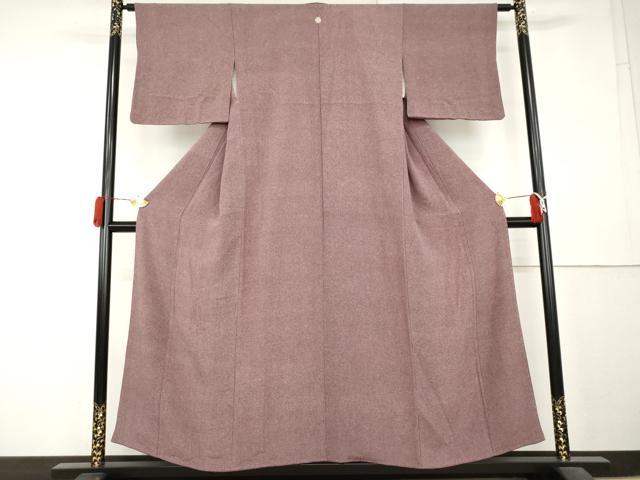 平和屋着物●江戸小紋　鮫小紋柄　鬼しぼ縮緬　正絹　逸品　AABL1030cs