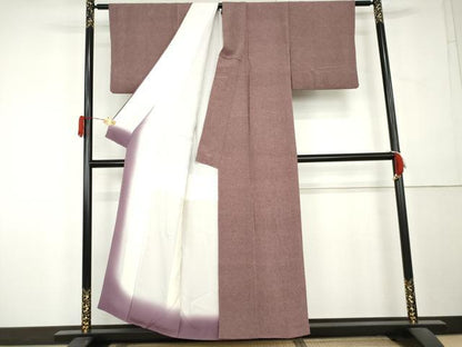平和屋着物●江戸小紋　鮫小紋柄　鬼しぼ縮緬　正絹　逸品　AABL1030cs