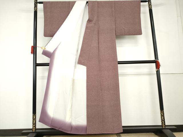 平和屋着物●江戸小紋　鮫小紋柄　鬼しぼ縮緬　正絹　逸品　AABL1030cs