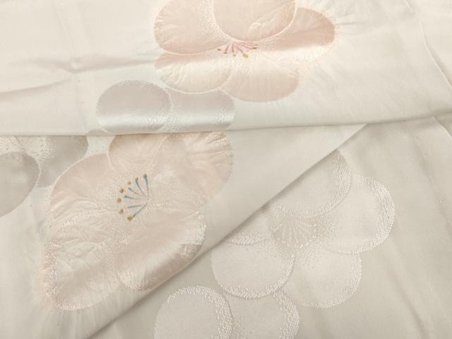 平和屋着物●長襦袢　無双仕立て　絞り　地紋起こし　舞梅文　金彩　正絹　逸品　AABL1031cs