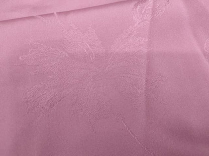 平和屋着物●上質な色無地　枝花地紋　菖蒲色　正絹　逸品　AABL1032cs