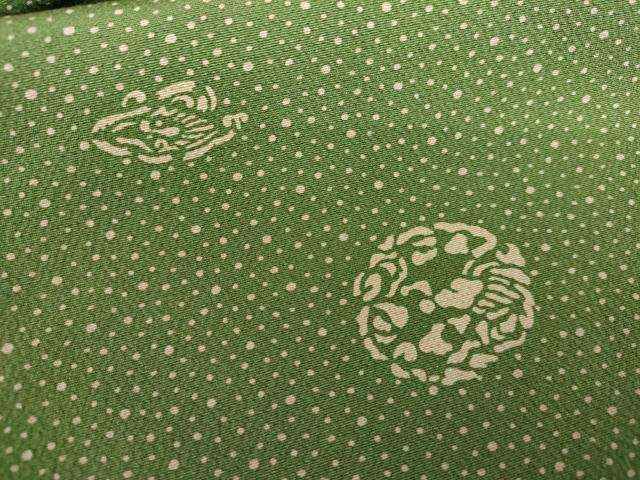 平和屋着物●上質な小紋　型染め　幾何学柄　正絹　逸品　AABL1035cs