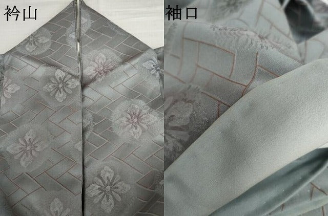 平和屋着物●上質な小紋　地紋起こし　花丸文　正絹　逸品　AABL1038cs