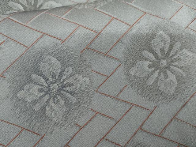 平和屋着物●上質な小紋　地紋起こし　花丸文　正絹　逸品　AABL1038cs