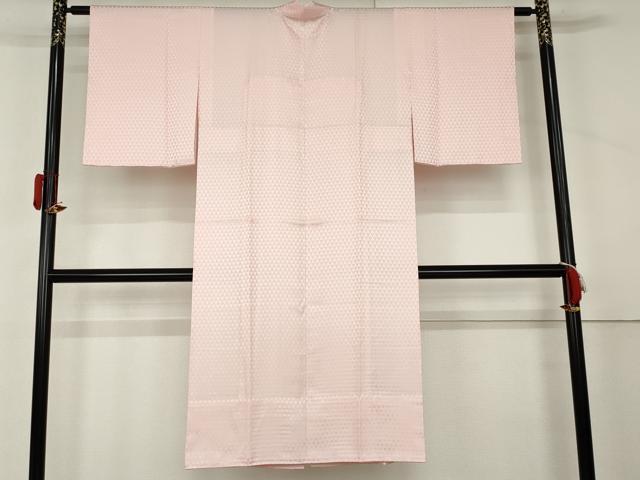 平和屋着物●中村象暢　長襦袢　無双仕立て　鱗地紋　撫子色　正絹　逸品　未使用　AABL1040cs