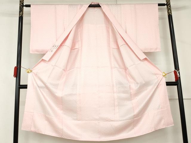 平和屋着物●中村象暢　長襦袢　無双仕立て　鱗地紋　撫子色　正絹　逸品　未使用　AABL1040cs