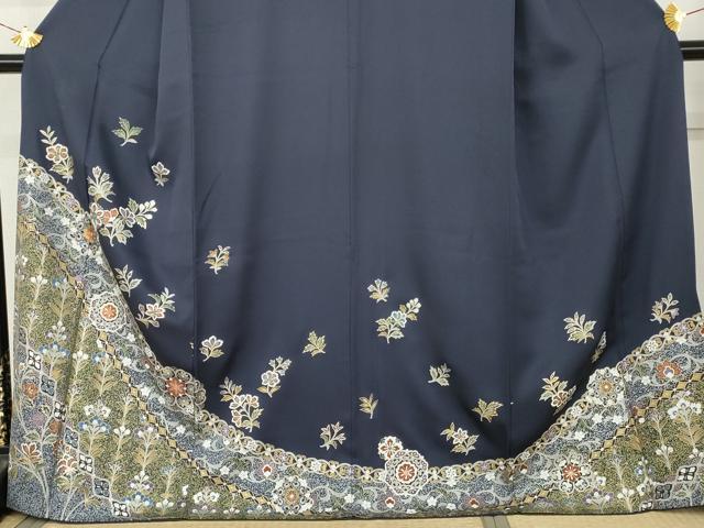平和屋着物●訪問着　正倉院花文　金彩　正絹　逸品　AABL1041cs