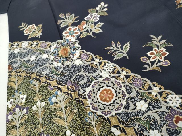 平和屋着物●訪問着　正倉院花文　金彩　正絹　逸品　AABL1041cs
