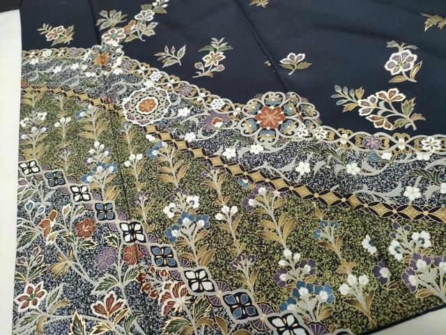 平和屋着物●訪問着　正倉院花文　金彩　正絹　逸品　AABL1041cs