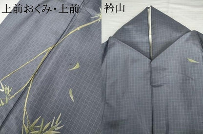 平和屋着物●本場縞大島紬　訪問着　総刺繍　童子遊び　正絹　逸品　AABL1043cs
