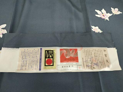 平和屋着物●本加賀友禅作家　庄田和晃　訪問着　シンビジューム　証紙付き　正絹　逸品　未使用　AABL1044cs
