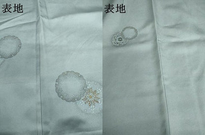 平和屋着物●人間国宝　福田喜三郎　訪問着　刺繍　雪輪重ね花文　暈し染め　正絹　逸品　AABL1046cs