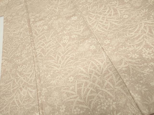 平和屋着物●銀座きしや　小紋　草花文　たとう紙付き　正絹　逸品　AABL1048cs