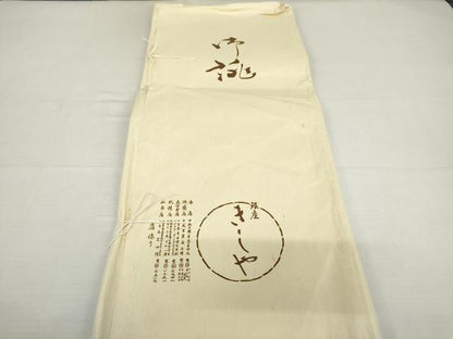 平和屋着物●銀座きしや　小紋　草花文　たとう紙付き　正絹　逸品　AABL1048cs