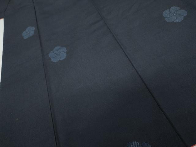 平和屋着物●本塩沢　ねじ梅　正絹　逸品　AABL1055cs