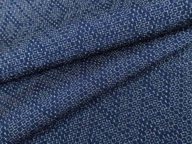 平和屋着物●本塩沢　110亀甲　菱文　正絹　逸品　AABL1064cs