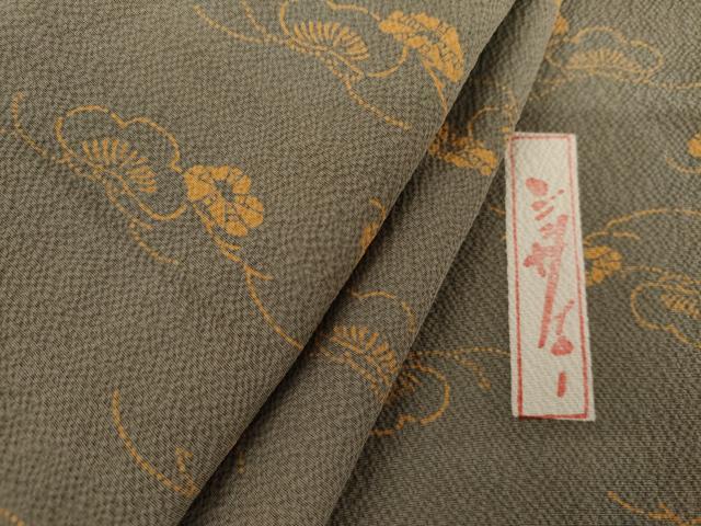 平和屋着物●世界的人形師　辻村寿三郎　ジュサブロー　小紋　松　正絹　逸品　AABL1066cs